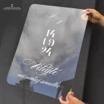 Svadobná uvítacia tabuľa z číreho transparentného akrylu UT2405