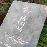 Svadobná uvítacia tabuľa z číreho transparentného akrylu UT2405 - Image 3